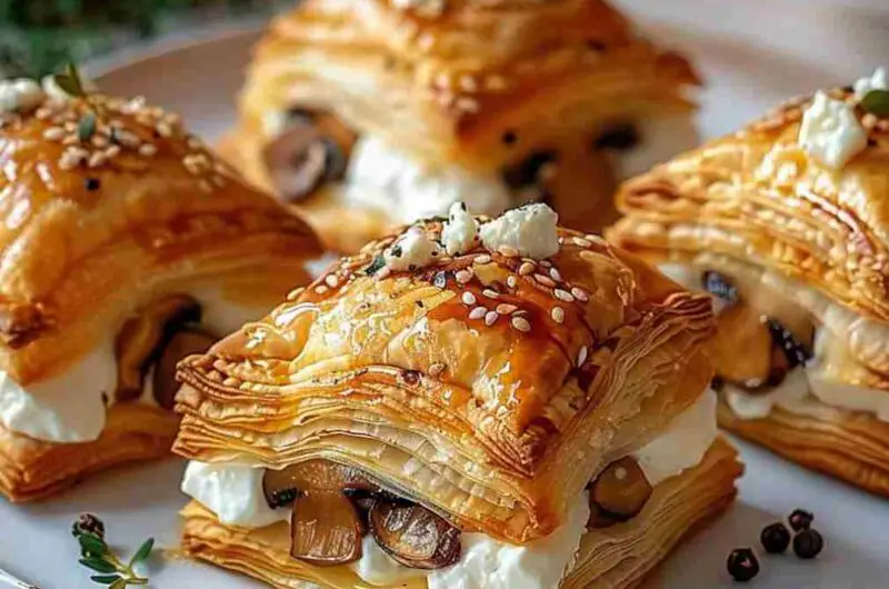 Feuilletés croustillants aux champignons