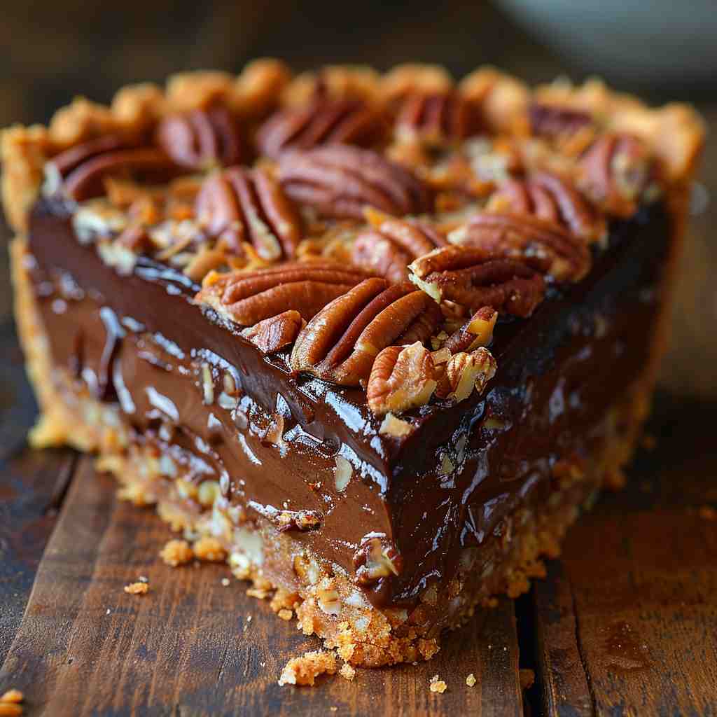 Tarte allemande sans cuisson au chocolat, noix de coco et pacanes 2 Tarte allemande sans cuisson au chocolat, noix de coco et pacanes
