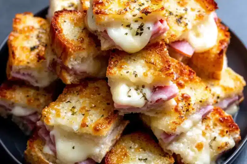 Bouchées de Mini Croque-Monsieur de Noël
