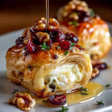 Feuilleté croustillant au brie, cranberries et noix : l’élégance d’un apéritif qui raconte une histoire 3 Feuilleté croustillant au brie, cranberries et noix