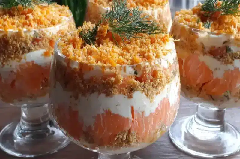 Tiramisu Salé au Saumon Fumé