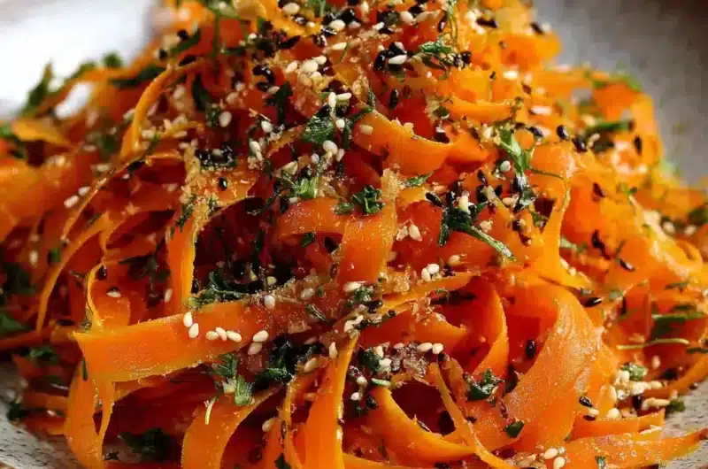 Carottes Asiatiques au Sésame & Gingembre