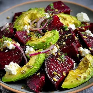 L’Équilibre Chromatique : Betterave, Avocat & Feta 3 Salade Betterave, Avocat & Feta