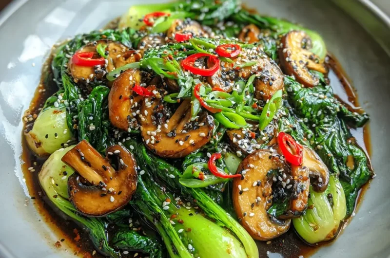 Sauté de Bok Choy et Champignons à l’Ail