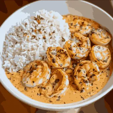 Crevettes crémeuses à l’ail avec riz, le plat réconfortant qui fait voyager la simplicité 4 Crevettes crémeuses à l’ail avec riz,