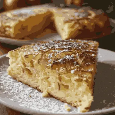 Gâteau aux pommes à la poêle, le dessert fondant qui parfume la cuisine en un instant 2 Gâteau aux pommes à la poêle