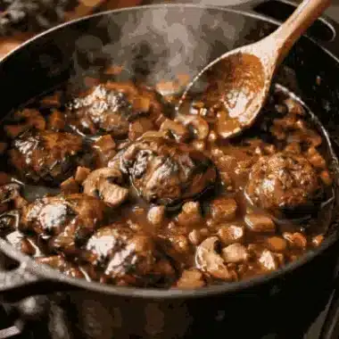 Joues de porc confites aux champignons et vin blanc, le grand plat mijoté qui réunit tout le monde à table 3 Joues de porc confites aux champignons et vin blanc