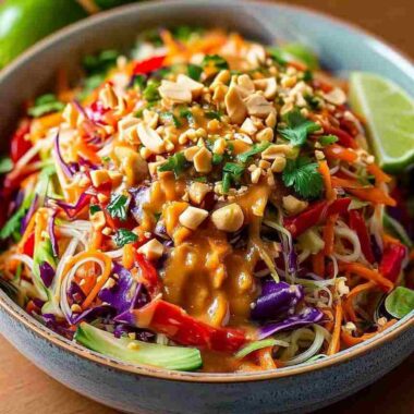 Saveurs de Bangkok : la salade croquante à la sauce cacahuète qui réveille l’hiver 3 salade croquante & sauce cacahuète