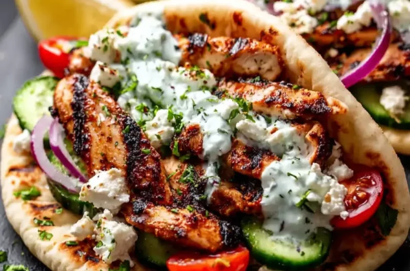 Grilled Chicken Pita Tzatziki Maison & Feta