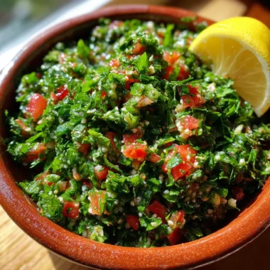 Taboulé Libanais Authentique au Persil Plat : La Fraîcheur Vibrante du Levant dans Votre Assiette 4 Taboulé Libanais Authentique au Persil Plat