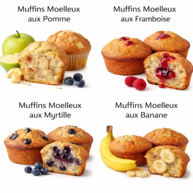 Les 4 Muffins Moelleux aux Fruits qui racontent une histoire 3 4 Muffins Moelleux aux Fruits