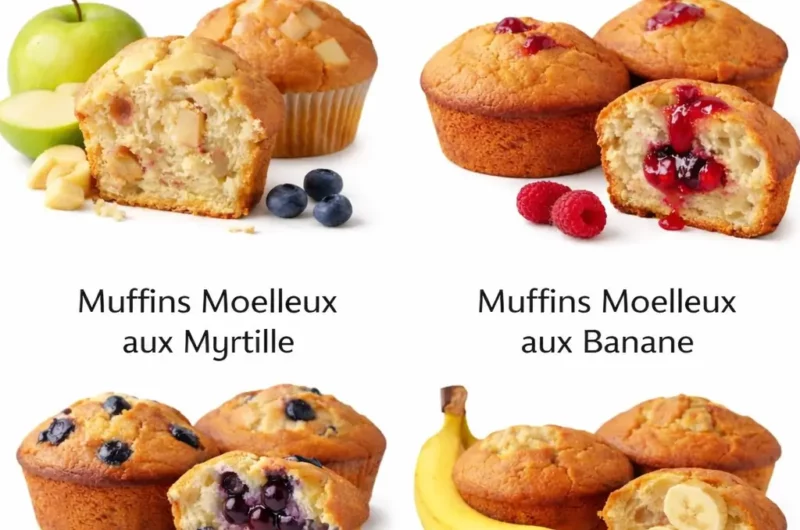 4 Muffins Moelleux aux Fruits
