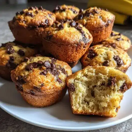 Mini muffins banane et chocolat