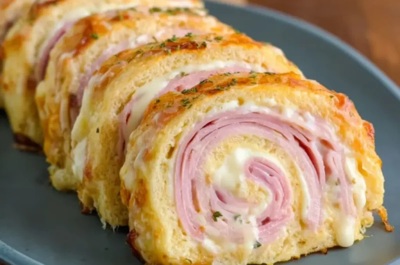 Roulé salé au jambon et au fromage frais