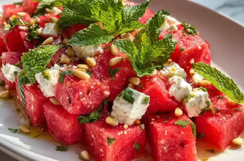 Salade de Pastèque, Feta & Menthe