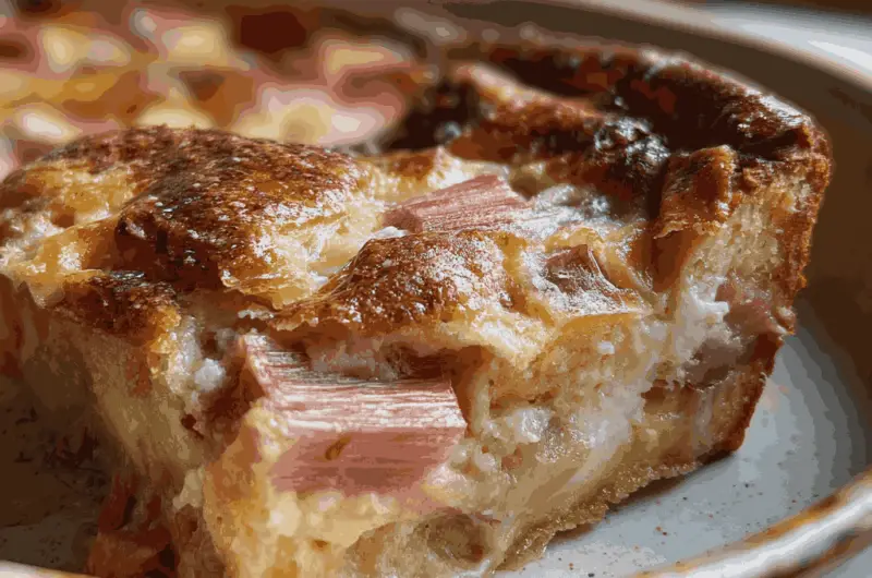 Clafoutis léger à la rhubarbe