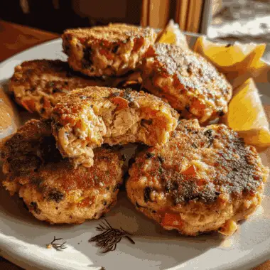 Galettes de saumon en conserve dorées et croustillantes, le petit trésor simple qui régale toute la table 3 Galettes de saumon au saumon en conserve