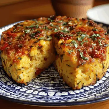Gâteau de riz salé aux légumes : le moelleux doré qui sent bon la cuisine maison 4 Gâteau de riz salé aux légumes