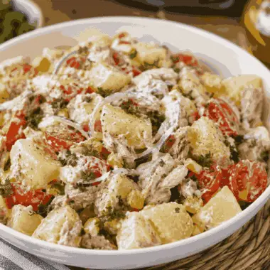 Salade estivale aux pommes de terre et au thon : fraîche, crémeuse et généreuse 3 Salade Estivale aux Pommes de Terre et au Thon 1
