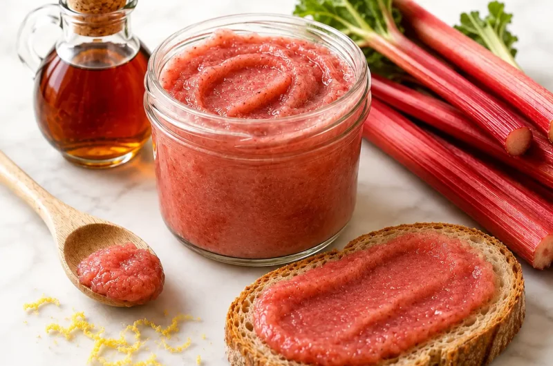 Beurre de rhubarbe à l’érable