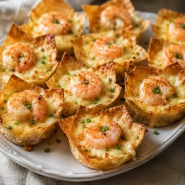 Coupes Wonton de Crevettes au Fromage Croustillantes : La Bouchée Apéritive Qui Fait Toujours Sensation 4 COUPES WONTON DE CREVETTES