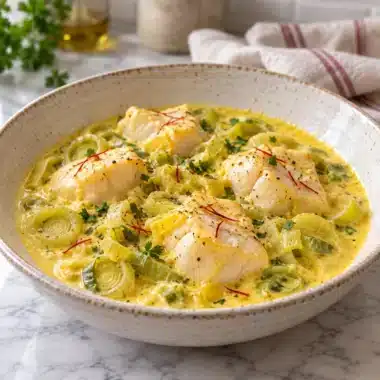 Blanquette de lotte au safran et poireaux : une recette douce, raffinée et légère 3 Blanquette de lotte au safran et poireaux