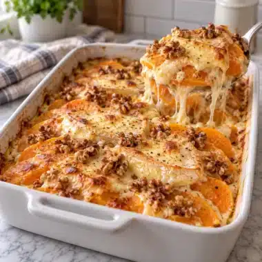 Gratin de courge butternut au reblochon et noix : l’automne version fondante 4 Gratin de courge butternut au reblochon et noix
