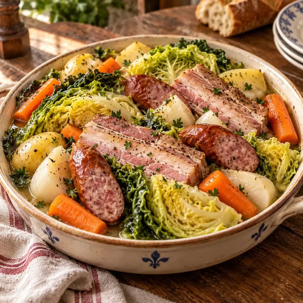 Potée auvergnate au chou et au lard