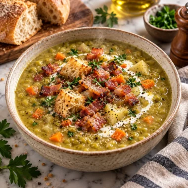 Soupe de pois cassés au lard : la recette réconfortante et généreuse de nos grands-mères 4 Soupe de pois cassés au lard
