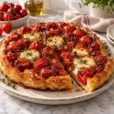 Tarte fine renversée aux tomates confites et chèvre : ma Tatin salée croustillante et fondante 3 Tarte fine renversee
