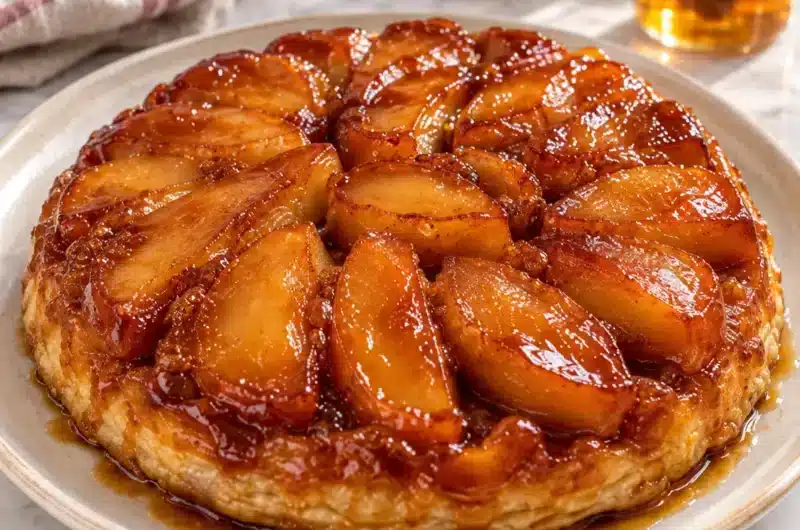 Tarte fine renversee aux coings et miel