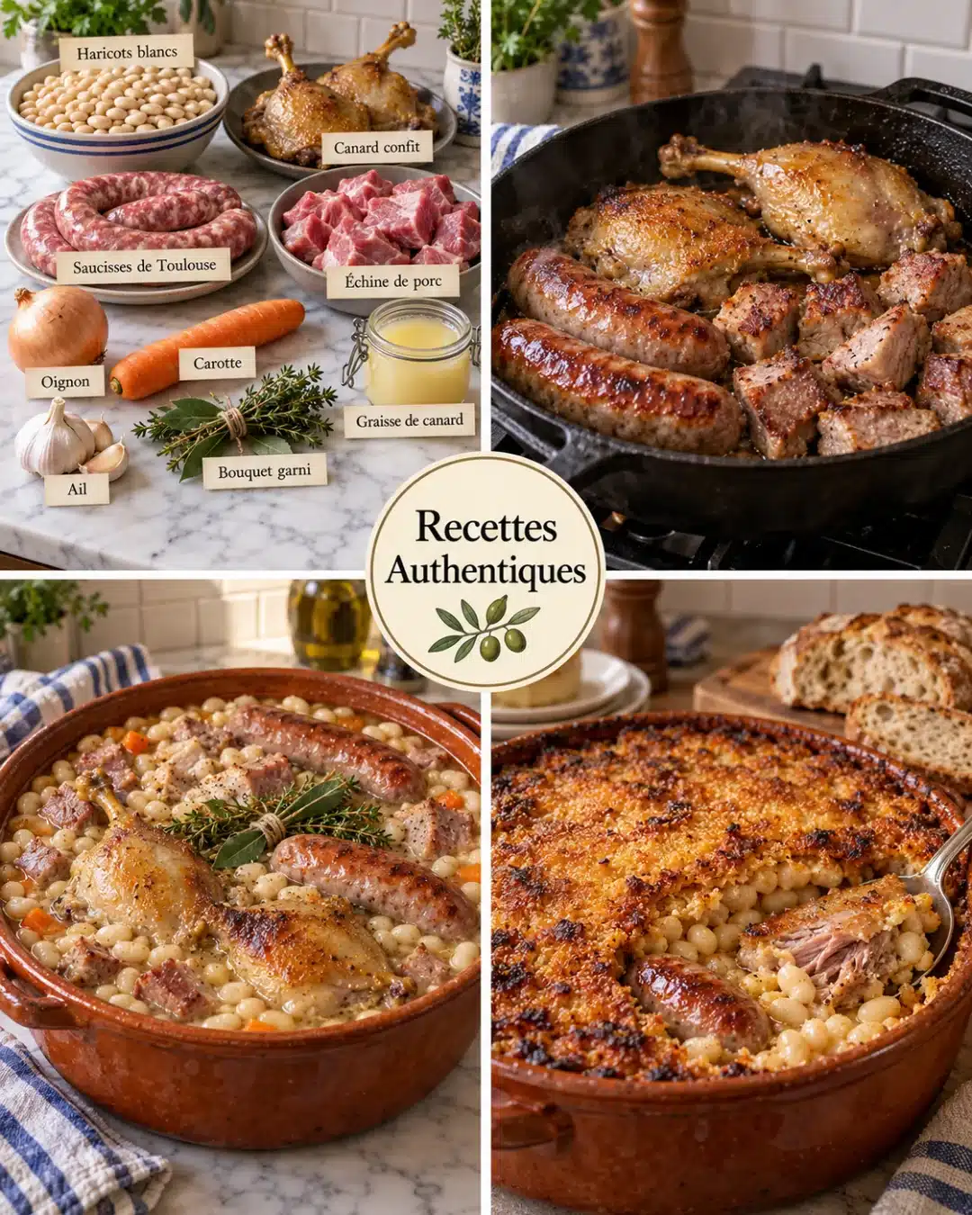 CASSOULET MAISON : le grand plat du Sud-Ouest qui mijote tout l'après-midi 2 CASSOULET MAISON : le grand plat du Sud-Ouest qui mijote tout l'après-midi
