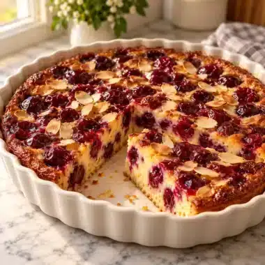 Clafoutis Renversé aux Cerises : Un Délice d'Amandes Inoubliable 3 Clafoutis Renversé aux Cerises : Un Délice d'Amandes Inoubliable — image 1