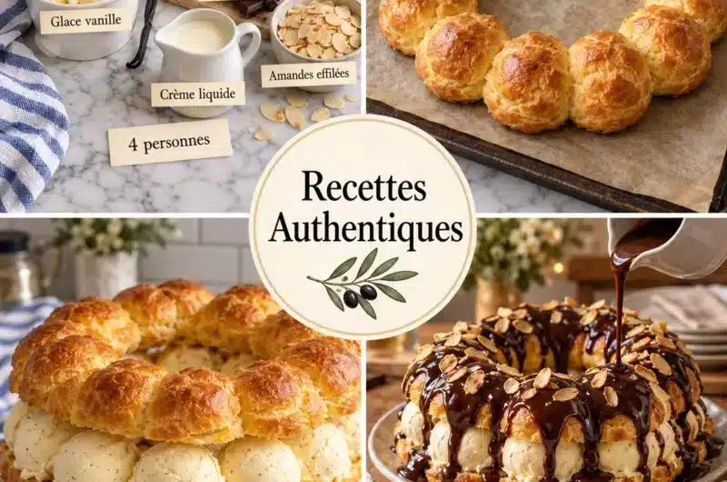 Couronne de Profiteroles à la Sauce Chocolat Chaude : Un Dessert Festif — image 1