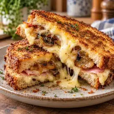 Croque-Monsieur Raclette aux Champignons et Oignons Confits 3 Croque-Monsieur Raclette aux Champignons et Oignons Confits — image 1