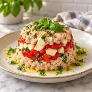Dôme de Thon, Poivrons Grillés et Mozzarella : Fraîcheur Assurée ! 3 Dôme de Thon, Poivrons Grillés et Mozzarella : Fraîcheur Assurée ! — image 1