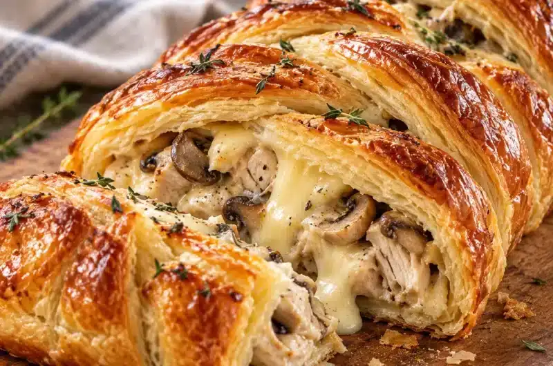 Feuilleté Tressé Poulet Champignons Reblochon : La Recette Maison d'Amélie — image 1