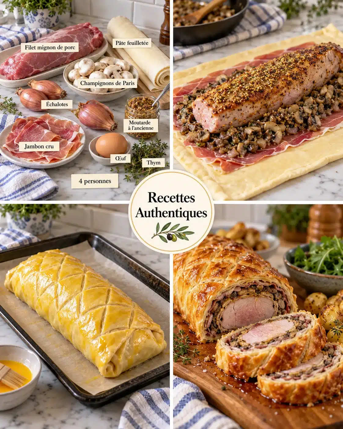 Filet Mignon en Croûte : Champignons et Moutarde, un Régal! 2 Filet Mignon en Croûte : Champignons et Moutarde, un Régal!