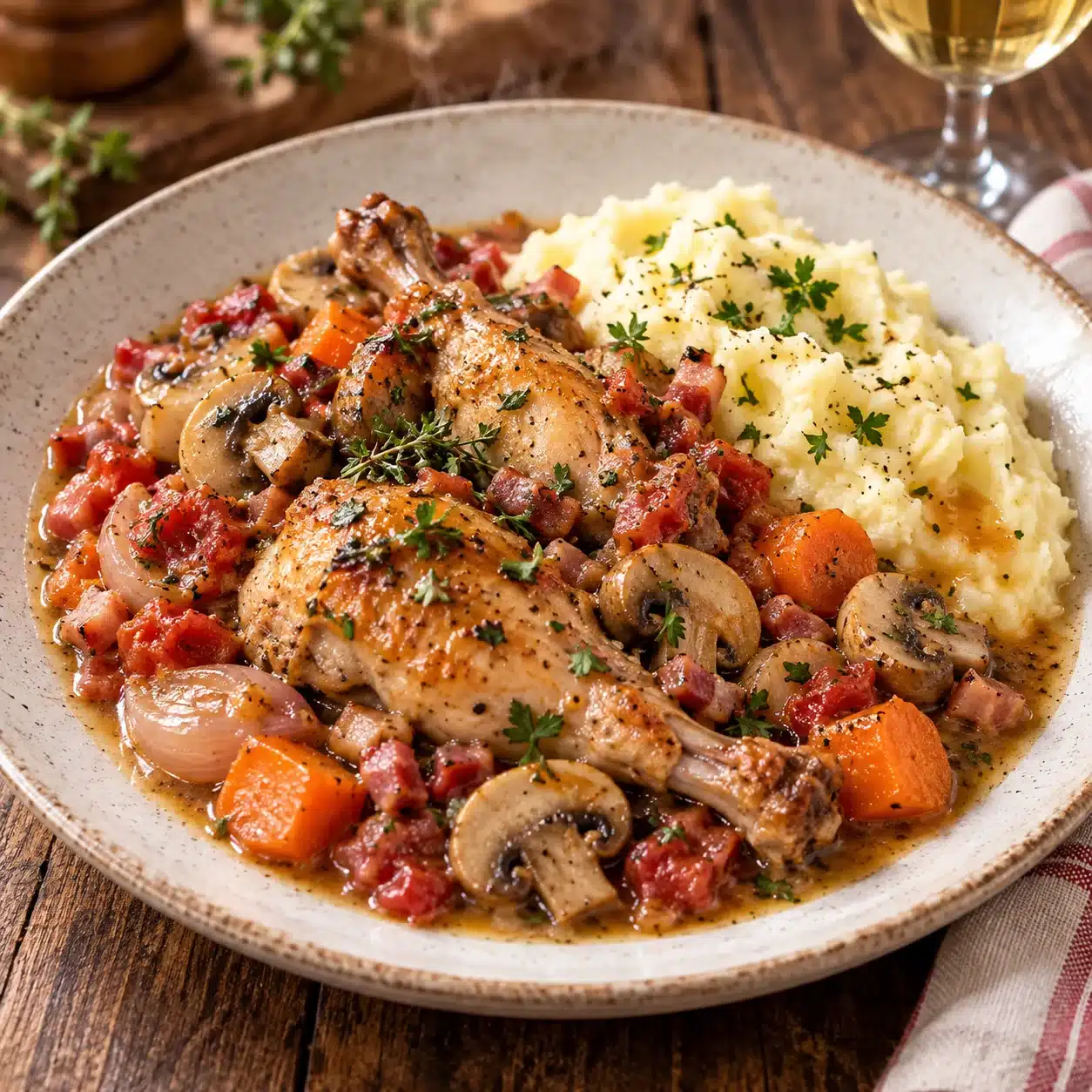 Lapin Sauté Façon Chasseur : Le Goût de l'Authenticité en Cocotte 2 Lapin Sauté Façon Chasseur : Le Goût de l'Authenticité en Cocotte