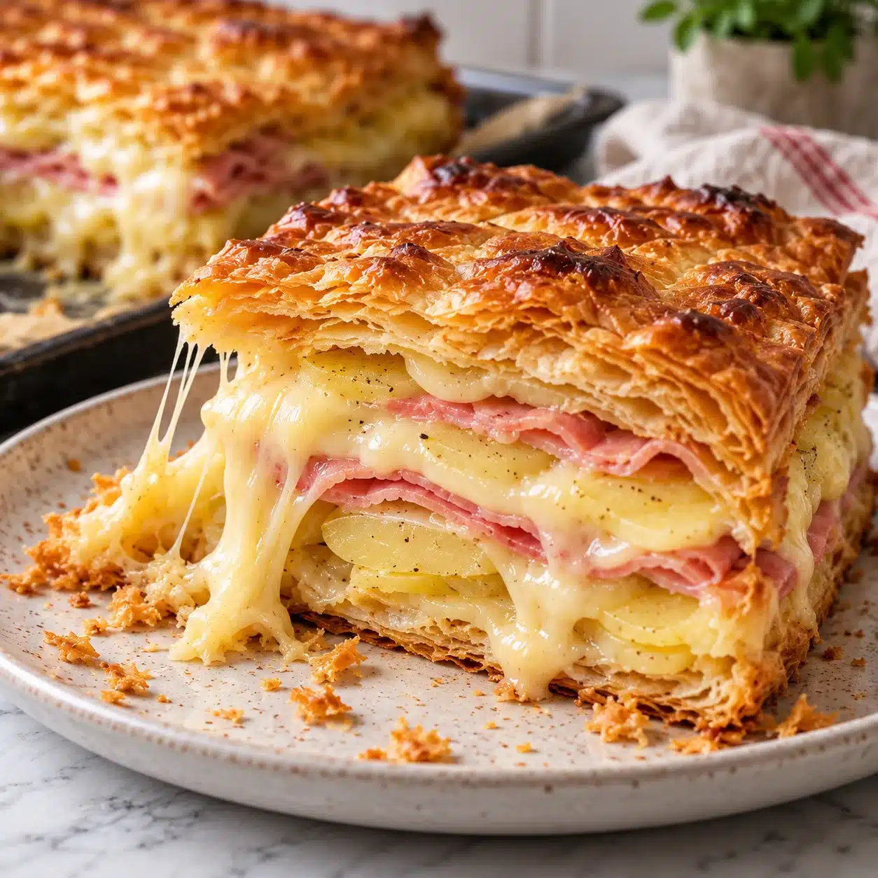 Millefeuille Salé Façon Raclette : L'Expérience Fondante Réinventée 2 Millefeuille Salé Façon Raclette : L'Expérience Fondante Réinventée