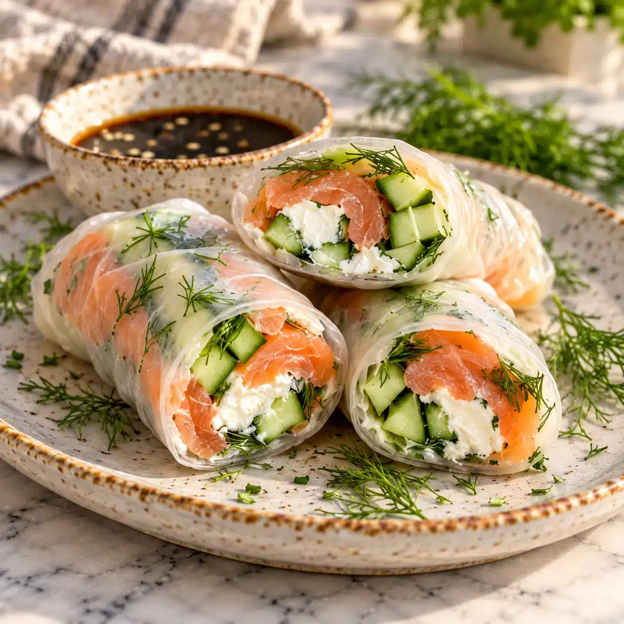 Rouleaux Frais au Saumon Fumé : La Recette Maison d'Amélie 2 Rouleaux Frais au Saumon Fumé : La Recette Maison d'Amélie