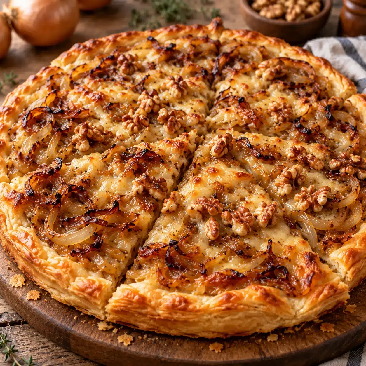 Tarte Fine Oignon Caramélisé, Comté et Noix : Ma Recette Maison 2 Tarte Fine Oignon Caramélisé, Comté et Noix : Ma Recette Maison