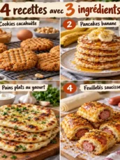 4 recettes avec seulement 3 ingrédients express et faciles
