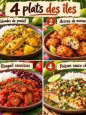 4 recettes des îles: Voyage culinaire aux Antilles et à la Réunion