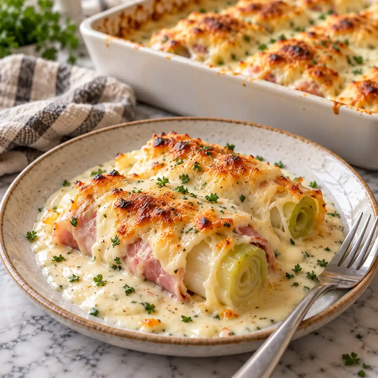 Gratin de Poireaux au Boursin et Jambon : le Réconfort Ultime 2 Gratin de Poireaux au Boursin et Jambon : le Réconfort Ultime