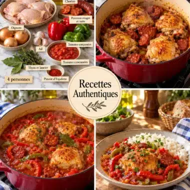Poulet Basquaise en Cocotte : La Recette Ensoleillée d'Amélie 3 Poulet Basquaise en Cocotte : La Recette Ensoleillée d'Amélie — image 1