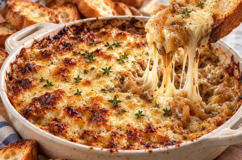 Soupe à l'Oignon Façon Dip Gratiné : L'Apéritif Fondant Idéal — image 1