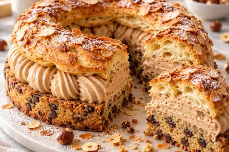 Tarte Cookie Géante Pralinée : le Paris-Brest Réinventé pour Épater — image 1