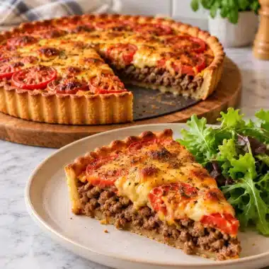 Tarte Salée Familiale : La Recette Maison Viande Hachée Tomates 4 Tarte Salée Familiale : La Recette Maison Viande Hachée Tomates — image 1