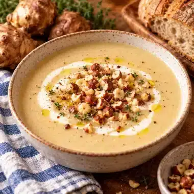 Velouté de Topinambours aux Noisettes Grillées : Douceur Oubliée 3 Velouté de Topinambours aux Noisettes Grillées : Douceur Oubliée — image 1